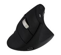 T'nB - Mouse senza fili ricaricabile verticale, rotella di scarico per scorrere Ultra Rapidamente, Bluetooth, Plug & Play con dongle - Nero