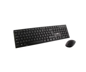 T'nB KBSCBK2 Tastiera FR Mouse senza fili + USB AZERTY Qwerty Nero - Nouvo