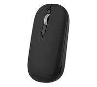 T'nB - Mouse Color Dual Connect, 2 in 1, Bluetooth e dongle wireless USB-A, elegante e ultra sottile, connessione plug & play, comodo cinturino da polso, standby automatico - nero