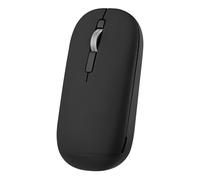 T'nB - Mouse Color Dual Connect, 2 in 1, Bluetooth e dongle wireless USB-A, elegante e ultra sottile, connessione plug & play, comodo cinturino da polso, standby automatico - nero
