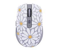 T'nB - Mouse Senza Fili, Bluetooth e USB-A a Doppia Modalità, Ricaricabile ad Alta Autonomia, Silenzioso, Precisione di 1600 DPI, 6 Pulsanti, Compatibile con Windows, Linus e MacOs - Modello Floreale