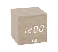 Orologio sveglia digitale T'nB CLOCKSQWD Cubo legno con 3 allarmi