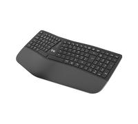 T'nB - Tastiera ergonomica senza fili ricaricabile Bluetooth, 12 tasti di scelta rapida, 4 pad regolabili, doppia modalità di connessione - nero