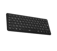 T'NB - Tastiera senza fili francese AZERTY, connessione Bluetooth, design ultra sottile, batteria ricaricabile, controllo multimediale intuitivo, compatibile con Windows e MacOs - nero
