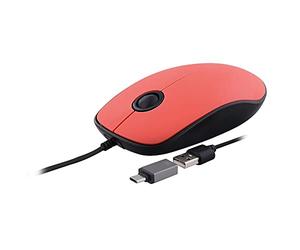 Tnb TNB Sunset - Mouse cablato USB-A e USB-C - Rosso