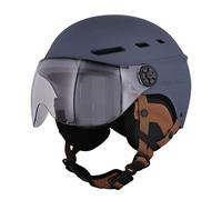 T'nB - Visor, Casco di Protezione Bici e Monopattino Elettrico con Visiera Trasparente, Aerazioni, Regolazione Rotella, Tappi Orecchie Staccabili, Taglia M (Circonferenza testa 54-58 cm) - Blu