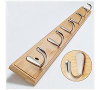 TNBCCXN Ganci per il bagno Appendiabiti da parete, 4/5/6/7/8 ganci for appendere cappotti, asta appendiabiti in metallo(Light brown,74 * 6cm/29.1 * 2.4in)