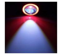 tnbru Auto COB DRL Led 12V Fari Angel Eyes Fendinebbia Fari Impermeabili Fari Diurni Luce Diurna Indicatore Direzione Bagagliaio Anteriore Fendinebbia(Red-Angel Eye,2 pieces)