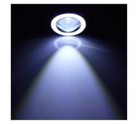 tnbru Auto COB DRL Led 12V Fari Angel Eyes Fendinebbia Fari Impermeabili Fari Diurni Luce Diurna Indicatore Direzione Bagagliaio Anteriore Fendinebbia(White-Angel Eye,1 piece)