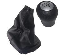 tnbru Leva Del Cambio Dell'auto Per Hyundai Per Accent Per Verna 5 Velocità Pomello Cambio Boot Stick Shifter Rivestimento Maniglie Leva Cambiamento Copertura(Silver black Set)
