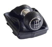 tnbru Leva Del Cambio Dell'auto Per Per A4 B6 B7 Manuale 5 6 Velocità Car Gear Shift Stick Palla A Mano Leva Del Cambio Pomello Ghetta In Pelle Nera Boot(5-R Speed)