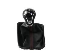 tnbru Leva Del Cambio Dell'auto Per Seat Per Leon III MK3 5 Porte 2012-2020 5/6 Pomello Cambio Velocità LHD Shifter Livello Stick Ghetta Boot Copertura Antipolvere(5 Speed Black Red)