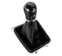 tnbru Leva Del Cambio Dell'auto Per VW Per Golf 7 MK7 Per GTI Per GTD R 2013-2017 LHD Auto Bastone In Pelle Pomello Del Cambio Con Ghetta Boot Copertura(6 Speed Black Line)