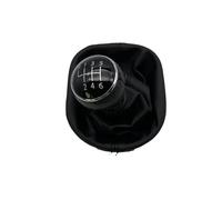 tnbru Leva Del Cambio Dell'auto Per VW Per Touran Per Caddy 2003-2011 5/6 Pomello Del Cambio Di Velocità Ghetta Boot Cover Accessori Auto In Pelle Nera(6 speed)