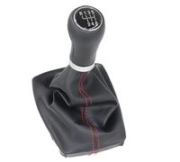 tnbru Per A4 Per 8E Per B6 B7 2000-2008 Pomello Del Cambio In Pelle Cromo Cuffia Leva Cambio Pomello Cambiamento Auto(R123456 red line set)