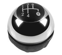 tnbru Per Fiat 500 Per 500C 2007-2018 Pomello Cambio 5/6 Velocità Sitck Head Cuffia Pelle Copri Cuffia Custodia Nero Lucido Pomello Cambiamento Auto(5 Speed Chrome)