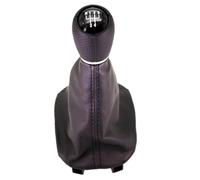 tnbru Per Seat Per Leon 1M1 2002-2006 Car-styling Pomello Cambio 5/6 Velocità Con Cuffia Pelle Inserto Foro 12 Mm Pomello Cambiamento Auto(5 speed Black)