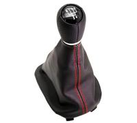tnbru Per Seat Per Leon 1M1 2002-2006 Car-styling Pomello Cambio 5/6 Velocità Con Cuffia Pelle Inserto Foro 12 Mm Pomello Cambiamento Auto(5 speed Red)