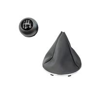 tnbru Pomello Cambio Cambio Per Accessori Per Lo Styling Dell'auto Per Fiat 500 Pomello Del Cambio A 5 Marce E 6 In Pelle(Silver 5s leather)