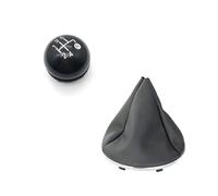 tnbru Pomello Cambio Cambio Per Accessori Per Lo Styling Dell'auto Per Fiat 500 Pomello Del Cambio A 5 Marce E 6 In Pelle(Black 5s leather)