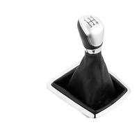 tnbru Pomello Leva Cambio Per Ford Per MK3 Per MK4 Per MK7 Per Galaxy Pomello Cambio Leva Manuale 5/6 Velocità Galaxy Con Copertura Antipolvere Pelle Pomello Cambiamento Auto(Silver 5 Speed)