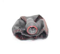 tnbru Pomello Leva Cambio Per Seat Per Cordoba 1997-2002 Pomello Cambio 5 Marce Car-Styling Con Cuffia Pelle PU Linea Rossa Pomello Cambiamento Auto(Red wire)