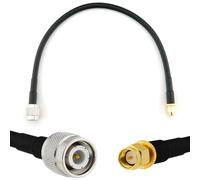 TNC Maschio a SMA Maschio 30cm cavo coassiale - HF-240 (equivalente a LMR 240) prolunga a bassissima perdita - per HAM cavo antenna CB radio analizzatore misuratore SWR VHF UHF marino rosmetro