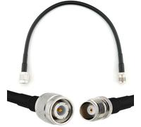 TNC Maschio a TNC Femmina 30cm cavo coassiale - HF-240 (equivalente a LMR 240) prolunga a bassissima perdita - per HAM cavo antenna CB radio analizzatore misuratore SWR VHF UHF marino rosmetro