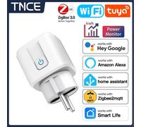 TNCE TUYA Smart Plug WiFi o Zigbee3.0 Presa EU 16A/20A Monitor di alimentazione Funzione di temporizzazione Controllo vocale Funziona con Alexa Google Home