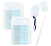 TNEDFOD 40 Pezzi Ricariche per Spolverino Duster, compatibili per Swiffer Duster Ricariche Piumini Catturapolvere, Kit per Spolverare Elettrostatico con 2 Maniglie, Spolverini Usa e Getta
