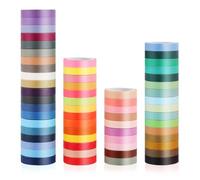 TNEDFOD 60 Rotoli Washi Tapes, Nastro Adesivo Colorato Nastro Carta Imbianchino per Fai Da Te, Decorazione, Materiale Artistico Divertente per Bambini