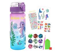 TNEDFOD Kit per Decorare la Tua Bottiglia d'Acqua per Ragazze, DIY Borraccia Bambini, 600ml Bottiglia D'acqua Fai Da Te, Regalo Bambina 5 6 7 8 9 10 Anni