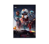 TNERPAR Racer Sebastian Vettel Art, poster decorativo da parete, per soggiorno, camera da letto, decorazione moderna per camera da letto, 30 x 45 cm