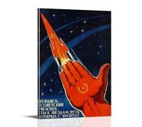 TNERPAR Soviet Space Program Propaganda, poster decorativo da parete, per soggiorno, camera da letto, decorazione moderna per camera da letto, 40 x 60 cm