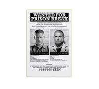 TNERPAR Wanted for Prison Break, poster decorativo da parete, per soggiorno, camera da letto, decorazione moderna per camera da letto, 30 x 45 cm
