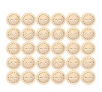 Tnfeeon 100 Pezzi Bottoni Rotondi in Legno, Bottoni con 2 Fori in Legno Schima Superba, Ecologici for Cucito Fai da Te, Lavori Creativi, Abbigliamento e Accessori (1,5 cm contrassegnato)