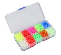 Tnfeeon 1000 Pezzi Perline da Pesca Luminose, Esche Luminose con Foro Centrale Facile Impostazione della Lenza, Effetto Bagliore a Tre Colori Dopo L'esposizione alla Luce, Acqua Salata Dolce