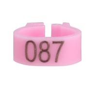 Tnfeeon 100PCS/Bag 8MM Anelli di Plastica per Fasce per Piccioni, 001-100 Anelli per Fasce per Uccelli Numerati Con Numero (Rosa)