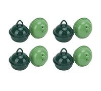Tnfeeon 20 Campanellini Artigianali, Decorazioni per Albero in Metallo con Foro per Appendere Decorazioni per Matrimoni, Feste in Casa, con Colori Vivaci Verde e Verde Scuro, Ideali per Progetti Fai