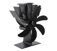 Tnfeeon 7 Vane per Mandrie Termoelettriche in Lega di Alluminio Vane/Ala per Camino - Installazione Non Elettrica, Ecologica e Ambientale, Offre un Ciclo Aggiuntivo per L'aria Calda (BLACK)
