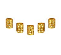 Tnfeeon Accessori per Trecce Rosa, Perline per Capelli in Alluminio, 100 Gioielli Colorati per Capelli per Dreadlock e Trecce (GOLD)