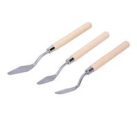 Tnfeeon Acciaio e Legno, Design Ergonomico per Pittura a Olio e Arte Multimediale Mista, Perfetto per Texture e Lavori su Tela Set di Spatole, Spatola in Acciaio Inossidabile