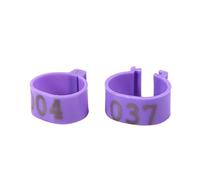 Tnfeeon Anelli per Cosce di Pollo, Fasce per Cosce di Pollo Durevoli in Plastica per la Gestione del Pollame, Set da 100 Pezzi per Differenziare Le Razze in Rosso Facile Identificazione (Purple)