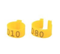 Tnfeeon Anelli per Cosce di Pollo, Fasce per Cosce di Pollo Durevoli in Plastica per la Gestione del Pollame, Set da 100 Pezzi per Differenziare Le Razze in Rosso Facile Identificazione (Yellow)