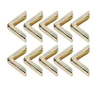 Tnfeeon Angoli per Libri Protezioni per Angoli in Metallo in Lega di Alluminio Color Oro, 100 Pezzi, per Scrapbooking, Album Fotografici, Diari e Menu, Facili da Infilare, Protezioni per Bordi Vintage