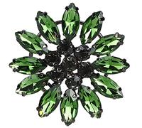 Tnfeeon Applique in Vetro, Disegno Floreale con Molteplici Opzioni di Colore, 1,9 Pollici per Decorazioni Cucite a Mano su Abbigliamento, Scarpe e Progetti Artigianali 2 Pezzi (Verde scuro 2 pz)