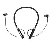 Tnfeeon Auricolari del Collo Wireless 5.2 Cuffie di Controllo della Musica a Basso Potenziata Magnetica per lo Sport e la Palestra Addominali Silicone (BLACK)