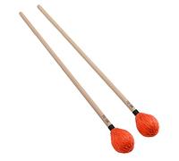Tnfeeon Bacchette per Marimba Teste Rivestite in Cotone Manici in Acero per Principianti Professionisti Produzione di Toni Morbidi Suono Caldo Classe Orchestra Uso Solista Peso Bilanciato (ORANGE)
