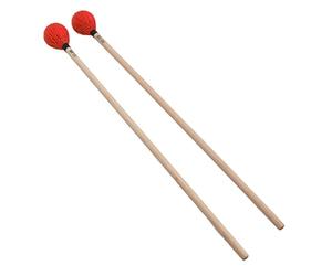Tnfeeon Bacchette per Marimba Teste Rivestite in Cotone Manici in Acero per Principianti Professionisti Produzione di Toni Morbidi Suono Caldo Classe Orchestra Uso Solista Peso Bilanciato (rosso)