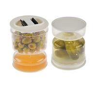 Tnfeeon Barattolo a Clessidra per Sottaceti e Olive Separatore di Succhi di Sottaceti Barattolo Ermetico per la Conservazione degli Alimenti per la Domestica